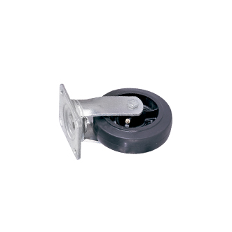 Колесо с опорой; колесо -резина. д. 200мм/ш. 50мм, подшип., большегруз. 280кг; Опора - площад. 114*100,поворот.; общ. высота 240мм.  