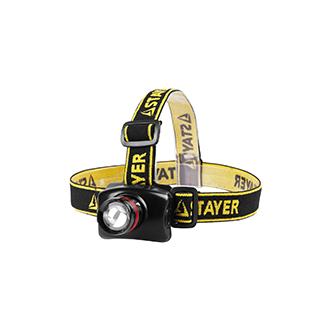 Фонарь налобный светодиодный, 3Вт(140Лм), регулируемый фокус, 3 режима, 3ААА, 