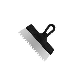 Шпатель фасадный 250мм зубчатый 6мм., БИБЕР