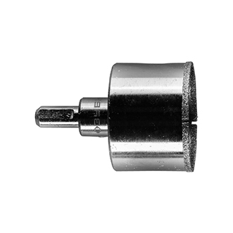 Коронка алмазная, керамика-стекло, d 50 мм, зерно Р60, с центр. сверлом и имбус. ключ, Проф. ЗУБР