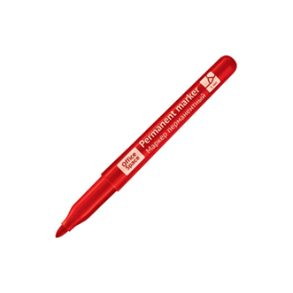 Маркер перманентный OfficeSpace красный, пулевидный, 1мм