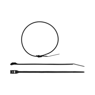 Кабельные стяжки черные, 4.6 х 280 мм, КОБРА, с плоским замком,  нейлоновые, Профессионал, ЗУБР (25 шт)