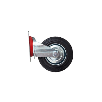 Колесо с опорой; колесо -резина. д. 160мм/ш. 40мм, подшип., промышл. 145кг; Опора - площад. 105*135, поворот.; общ. высота 145мм.  