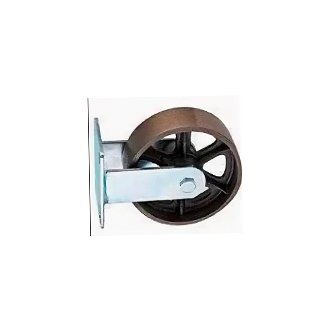 Колесо с опорой; колесо - резина. д. 200мм/ш. 50мм, подшип., большегруз. 280кг; Опора - площад. 114*100, неповорот.; общ. высота 240мм.  