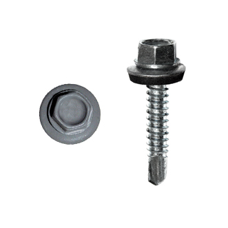 (RAL 7004)  Саморез кровельный с шестигранной головкой сверло по металлу 5,5*19