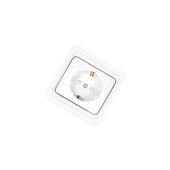 Розетка 1-м СП Валери 16А с заземл. бел. UNIVersal В0028