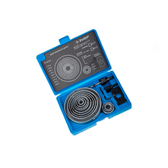 Набор: Пила кольцевая наборная по дереву, 15 предметов, 19-127мм ЗУБР