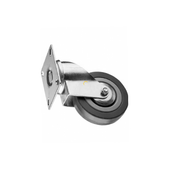 Колесо с опорой; колесо -резина. д. 150мм/ш. 50мм, подшип., большегруз. 230кг; Опора - площад. 114*100,поворот.; общ. высота 190мм.  