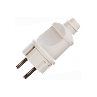 Вилка электрич. с заземл. прям. бел. 16А 250В (еврослот) UNIVersal А101