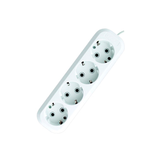 Колодка удлинителя 4-м АВС-пл. с заземл. UNIVersal E304