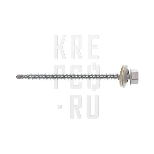 (RAL 9003)  Саморез кровельный с шестигранной головкой сверло 4,8*70