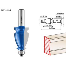 Фреза кромочная фигурная No3, D= 28,6мм, рабочая длина-44,5мм, хв.-12мм,d-12,7мм, ЗУБР Профессионал