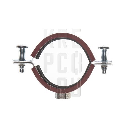 Хомут для крепления труб с резиновой прокладкой 120-130 4