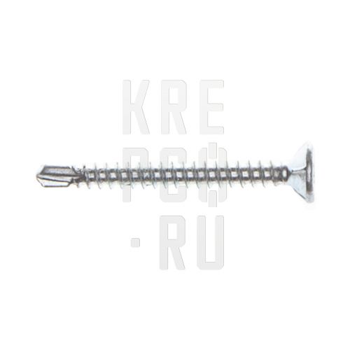 Саморез для оконного профиля сверло 3,9*38 белый цинк