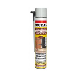 Пена монтажная "SOUDAL" Yellow DIY бытовая для окон и дверей зимняя 750мл